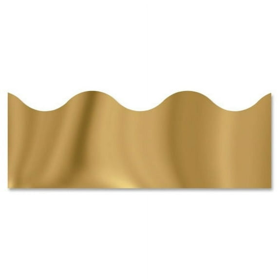 Trend solid-colored Terrific Trimmers Reusable, Precut - 0.01" Height x 2.25" Width x 390" Length - Gold - 12 / Pack