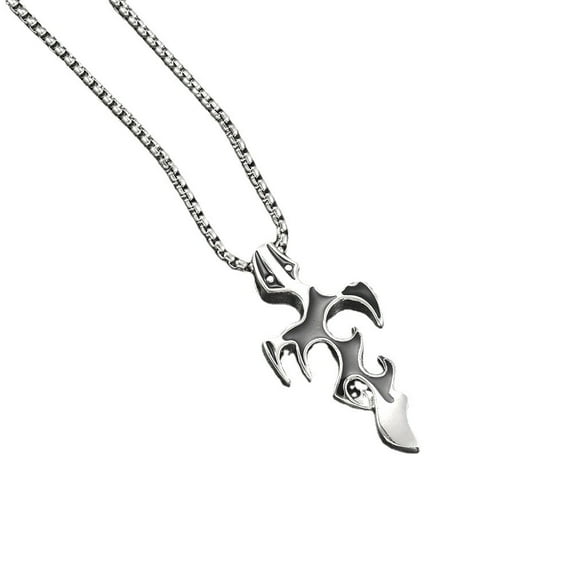 Trend titanium steel necklace men's and women's bungee Di hip hop six mang star pendant simple hip hop accessories
