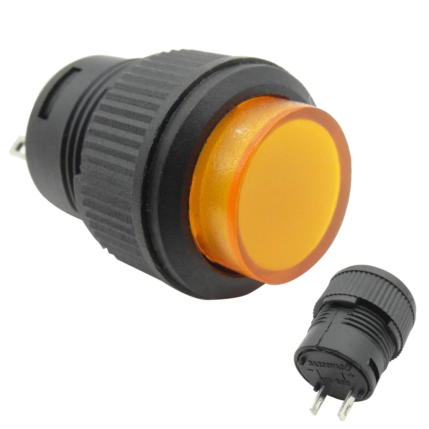5-Pack Inline Push Button Switch – 6A 250V For Lamps & Small Appliance Repairs, Phenolic Housing