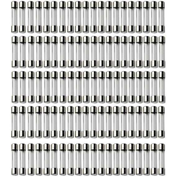 TrendBox - Box of 100 Glass Fuses Tube 5x20mm 1A Amp Quick Fast Blow 250V Great For Overcurrent Protection DIY Replacement Repairing Projects
