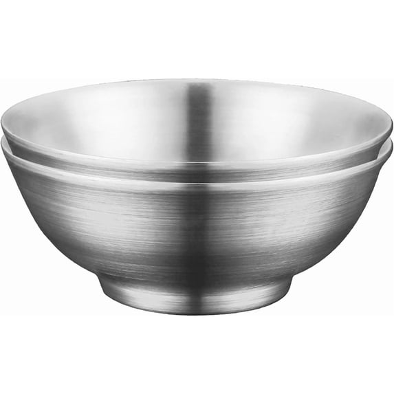 TrendMallOasis 54 Oz Stainless Steel Ramen Bowls, Double Wall Insulated Soup Bowls for Pho, Pasta and Salad, Set of 2