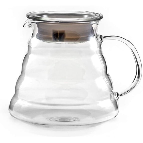 TrendMallOasis 600ml Clear Glass Coffee Pot, Standard Pour Over Coffee Server