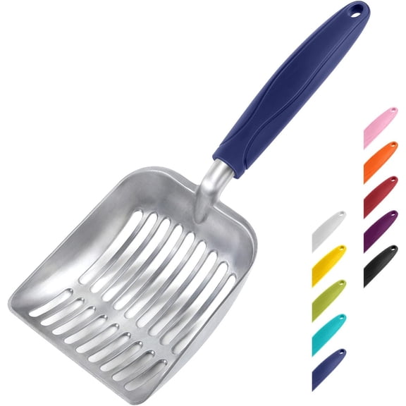 TrendMallOasis Cat Litter Scoop, Aluminum Alloy Sifter, Kitty Metal Scooper, Deep Shovel, Long Handle, Poop Sifting, Kitten Pooper Lifter, Durable, Heavy Duty, for Litter Box