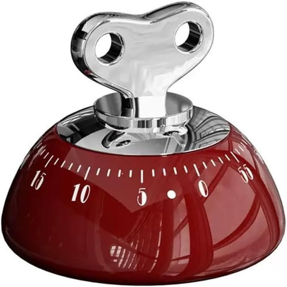TrendMallOasis Wind-Up Kitchen Timer, Mechanical Analog Timer with Magnetic Back, Battery-Free