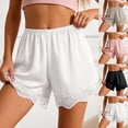 thumbnail image 1 of TrendOFT Anti-Chafe Shorts for Women Outerwear Thin Satin Lace Home Lounge Sleep Shorts Khaki M, 1 of 7