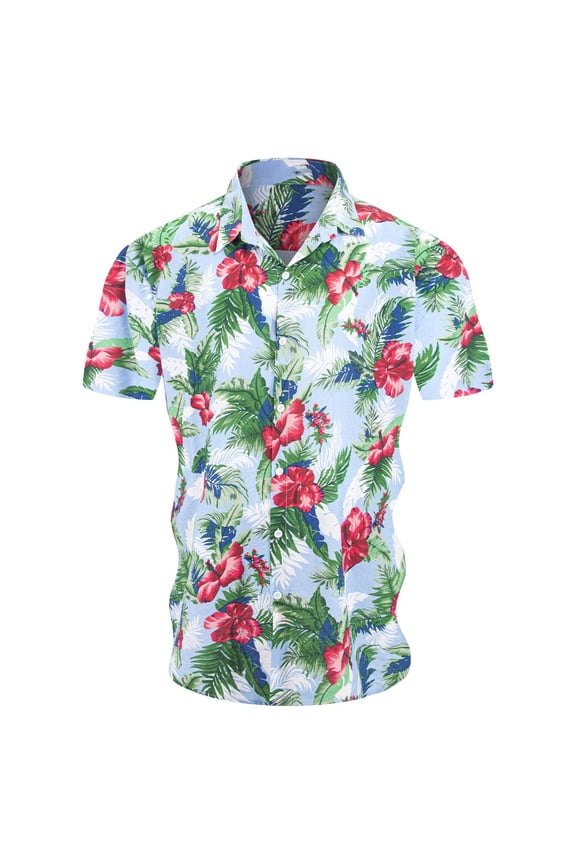 Button Down Shirt Men Oversized Open Front Solid Short Sleeve Lapel Casual Top Summer Loose Fit Big Size Outdoor Urban Leisure Wear Blouses Mens Polo Shirts Sky Blue