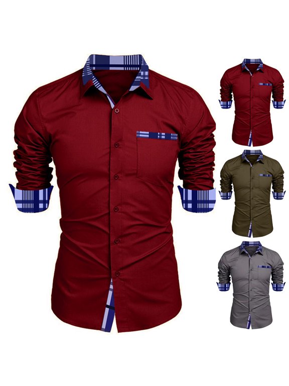 Button Down Shirt Men All Season Business 3D Graphic Print Single Button Placket Casual Long Sleeve Full Button Front Top Comfort For Office Off Duty Casual Mens Summer Tops Dark Green