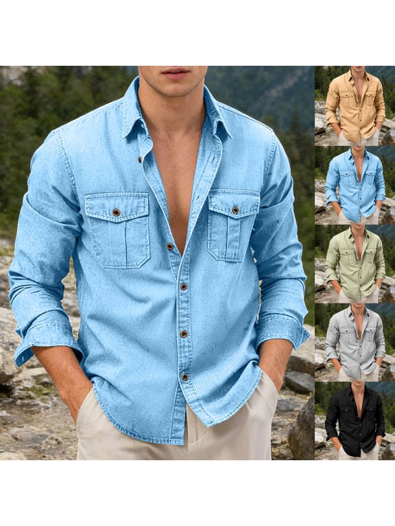 Button Down Shirts For Men European Cut Cotton Linen Blend Loose Open Front Collared Casual Top Natural Breath For All Season Outdoor Resort Street Styling Mens Beach Tees Black