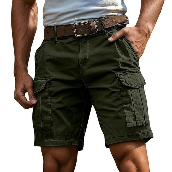 TrendOFT Cargo Shorts for Men Relaxed Fit Tactical Cargo Short Pants Retro Work Shorts with Multi Pockets Army Green XL