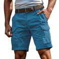 thumbnail image 1 of TrendOFT Cargo Shorts for Men Relaxed Fit Tactical Cargo Short Pants Retro Work Shorts with Multi Pockets Dark Blue S, 1 of 7