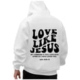 thumbnail image 1 of TrendOFT Christian Hoodies for Men Love Like Jesus Inspirational God Faith Sweatshirt Vintage Bible Verse Graphic Pullover Tops White XXL, 1 of 8