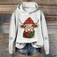 thumbnail image 1 of TrendOFT Christmas Hoodies for Women Merry Christmas Pullover Hoodie Merry Letter Print Sweatshirt Xmas Holiday Tops White S, 1 of 3