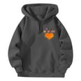 thumbnail image 1 of TrendOFT Cute Christian Hoodies for Women Y2K Graphic Sweatshirt Quarter Zip Pullover Teen Girls Oversized Long Sleeve Preppy Tops Dark Gray XXL, 1 of 5