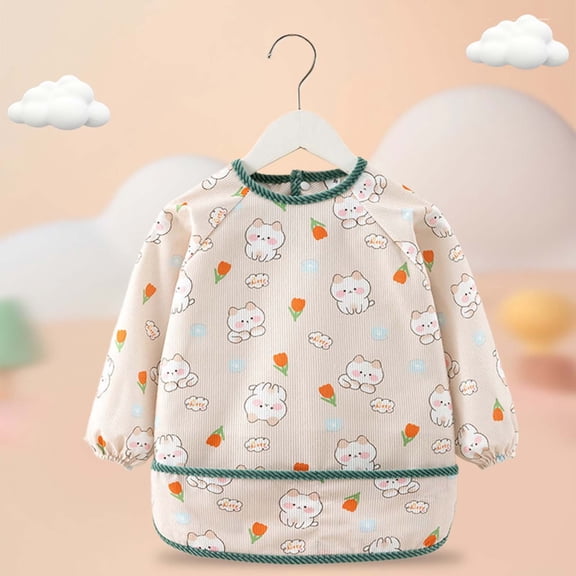 TrendOFT Daily Wear Baby Bibs Waterproof Smock Anti Dirty For Eating For Newborn Infant Toddler Boys And Girls Wear Baby Accessories