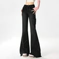 thumbnail image 1 of TrendOFT Flare Jeans for Women Butterfly Embroidery Y2K High Rise Jean Trendy Distressed Baggy Denim Pants Black L, 1 of 9