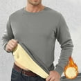 thumbnail image 1 of TrendOFT Thick Sweatshirt for Men Crewneck Warm Sherpa Lined Basic Winter Pullover Tops Dark Gray XXXXL, 1 of 5