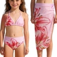thumbnail image 1 of TrendOFT Girls Swimsuit Two Piece Stylish Floral Print Bikini Teen And Juniors Tropical Summer Party Wear Girl Bathing Suit Swimwear For Beach Pool Surfing Pink, 1 of 7