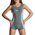 thumbnail image 1 of TrendOFT Girls Swimsuit Two Piece Summer Swimming Comfortable Kids Durable Girl Bathing Suit Swimwear For Pool Beach Surfing Grey, 1 of 4