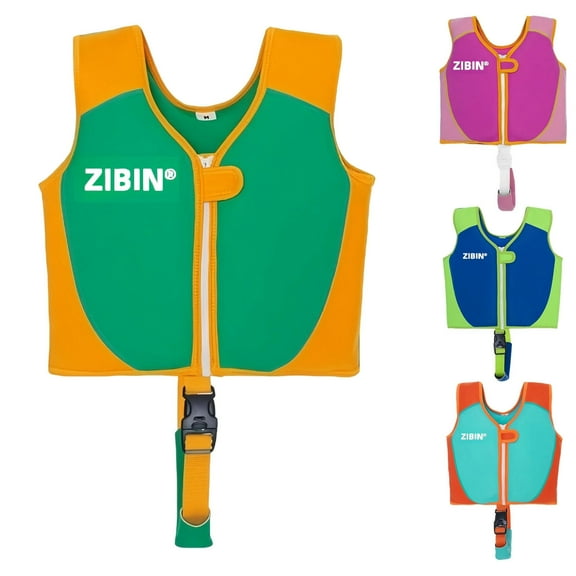 TrendOFT Kids Swim Vest Toddler Life Jacket Swimming Aid for Pool Beach Boys Girls Learn To Swim Float Jacket 2-3 Years Mint Green