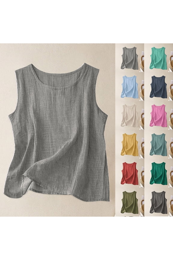 Loose Tank Tops for Women Casual Sleeveless Cami Shirt Loose Fit Square Neck Summer Top Army Green L