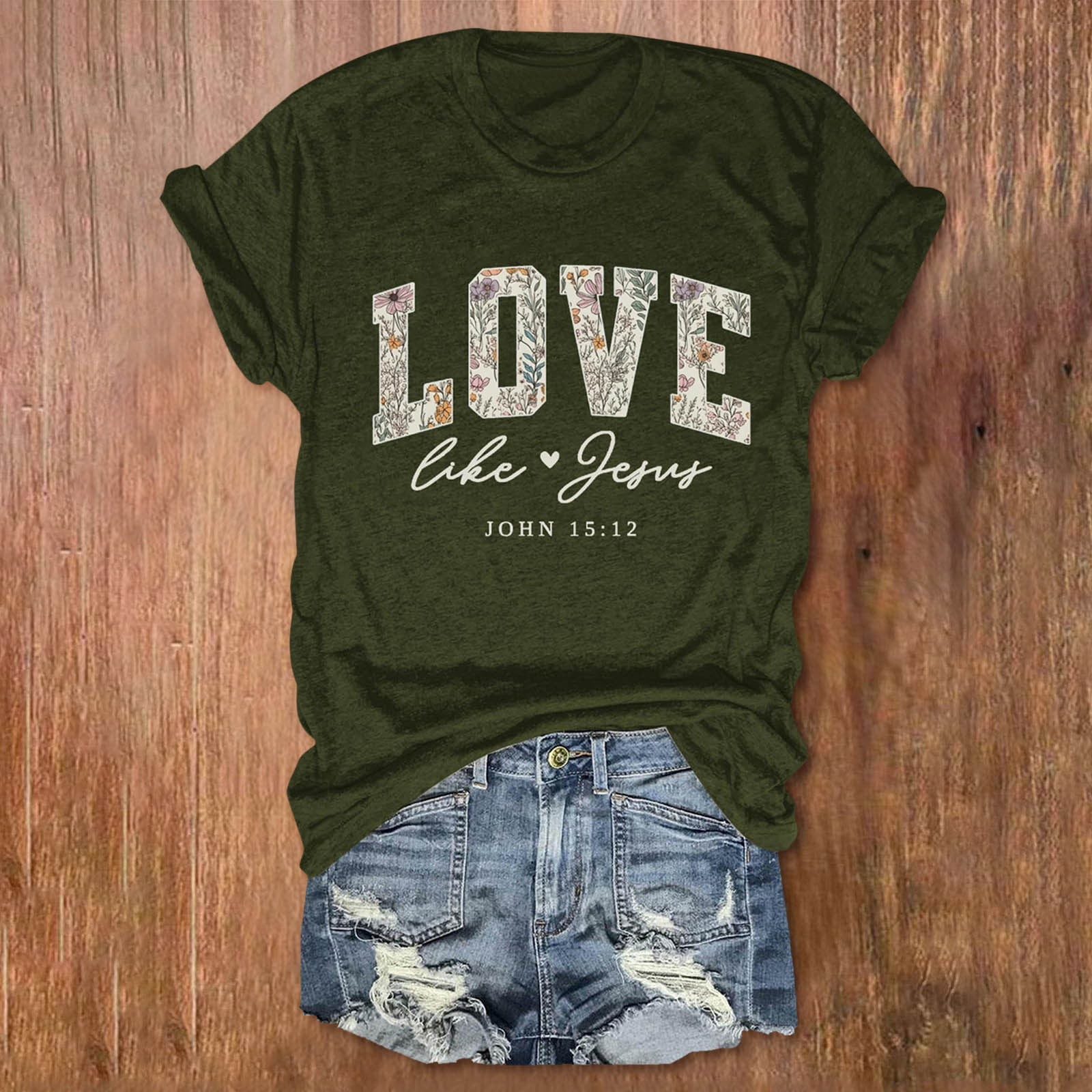 TrendOFT Love Like Jesus Christian Shirts for Women Religious Faith God ...