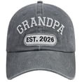 thumbnail image 1 of TrendOFT Men's Baseball Caps Grandpa Adjustable Embroidered Baseball Cap Grey One Size, 1 of 2