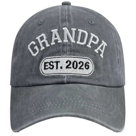 TrendOFT Men's Baseball Caps Grandpa Adjustable Embroidered Baseball Cap Grey One Size