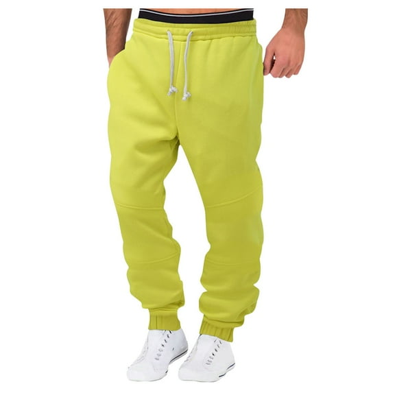 TrendOFT Mens Baggy Sweatpants Wide Leg Joggers Drawstring Waist Athletic Track Pants with Pockets for Gym Running Workout Light Green XXL