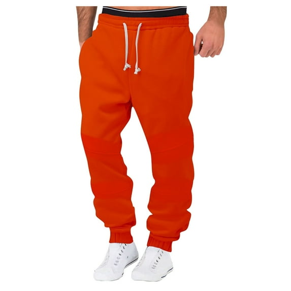 TrendOFT Mens Baggy Sweatpants Wide Leg Joggers Drawstring Waist Athletic Track Pants with Pockets for Gym Running Workout Red XXXL