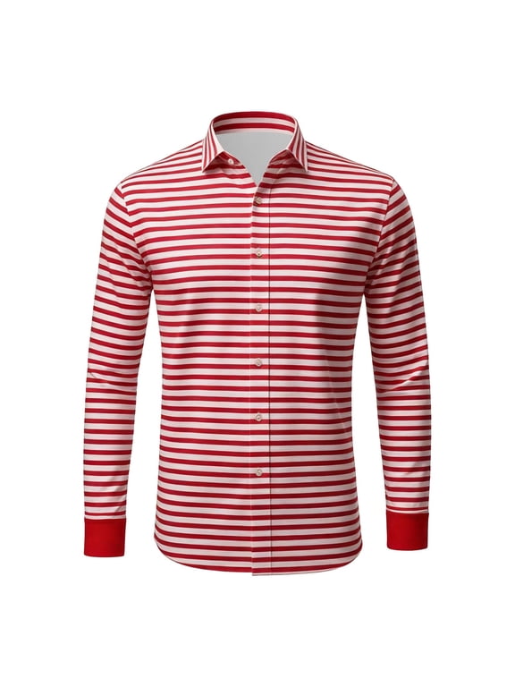 Mens Button Down Shirt Allover Trend Print Lapel Short Sleeve Casual Leisure Blouse Soft Airy Loose Fit Spring Summer Urban Outdoor Casual Wear Tops Mens Summer Apparel Red
