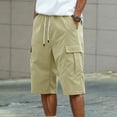 thumbnail image 1 of TrendOFT Mens Cargo Shorts Relaxed Fit Lightweight Casual Work Shorts for Men with 4 Pockets No Lining Khaki S, 1 of 9