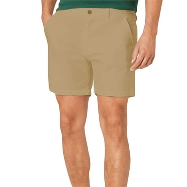 TrendOFT Mens Casual Shorts with Pockets Slim Fit Cotton Lightweight Work Shorts for Men No Belt Khaki 28