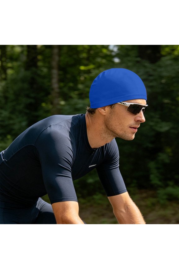 Outdoor Sports Caps Windproof Sun Protection Sweat Absorbent Cycling Running Adjustable Hat Cycling Cap Blue One Size