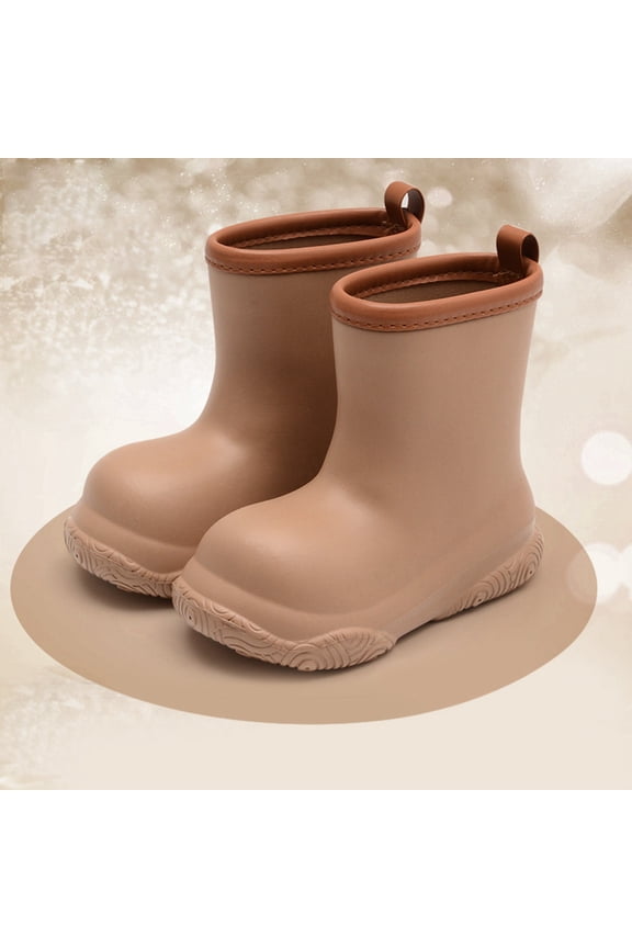 Outdoor Wet Weather Wear Kids Rain Boots EVA Cartoon Print Anti Slip Thick Sole Waterproof For Toddler Boys And Girls Wear Kids Footwear