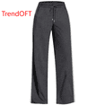 thumbnail image 1 of TrendOFT Oversized Wide Leg Sweatpants Women Baggy Casual Side Striped Track Pants Y2k Cute Lounge Baggy Palazzo Pants Grey L, 1 of 7