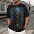 thumbnail image 1 of TrendOFT Shirts for Men Graphic Tees Nature Pattern Graphic Print Short Sleeve Crew Neck Loose Comfortable Daily Tops Mens Tees Blue L, 1 of 5
