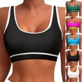 thumbnail image 1 of TrendOFT Sports Bra Push up Bikini Top for Women Racerback Swim Top Scoop Neck Bathing Suits Top Modest Padded Crop Tops Swimsuit Only Green XL, 1 of 5