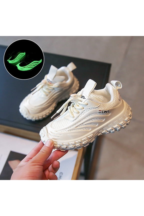 Spring Soft Sole Chunky Kids Sneakers Glow In The Dark For Toddler Boys And Girls Running Wear Kids Footwear