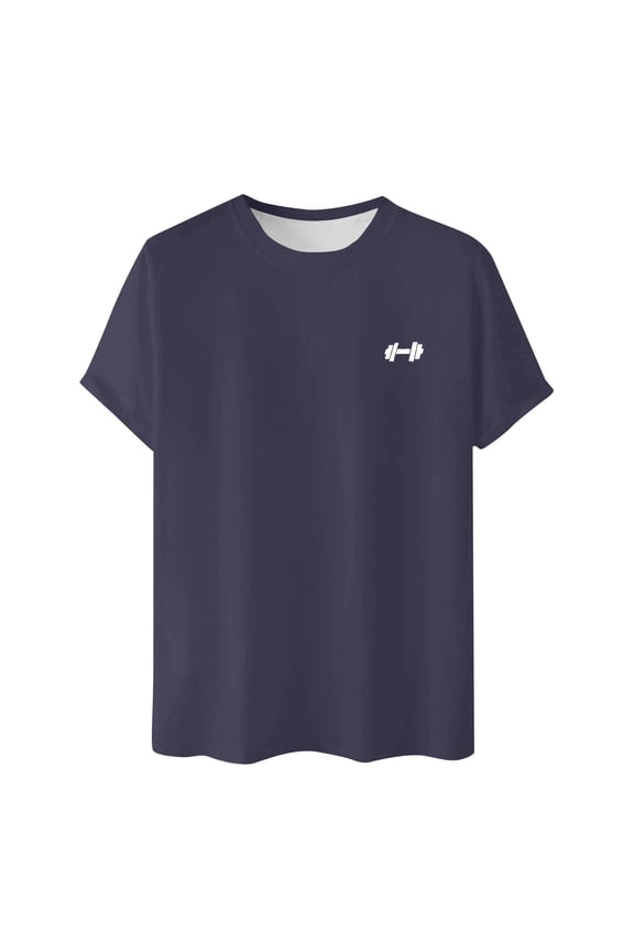 Summer Shirts for Men Ocean Landscape Graphic Print Short Sleeve Crew Neck Loose Breathable Lightweight Mens Tops Grey L