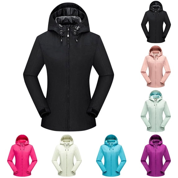 TrendOFT Women's Softshell Jacket with Hood Waterproof Lightweight Windbreaker Windproof Rain Shell Jacket for Outdoor Hiking Light Green M