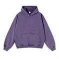 thumbnail image 1 of TrendOFT Womens Acid Wash Hoodie Oversized Vintage Hoodies Heavyweight Distress Washed Sweatshirt for Couple Unisex Fall Outfits 2025 Purple L, 1 of 3