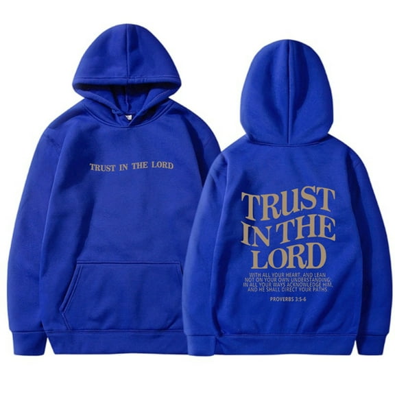TrendOFT Womens Christian Graphic Hoodies Teen Girsl Trust In The Lord Faith Sweatshirt Bible Verse Religious Hoodie Pullover Tops BU1 L