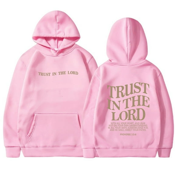 TrendOFT Womens Christian Graphic Hoodies Teen Girsl Trust In The Lord Faith Sweatshirt Bible Verse Religious Hoodie Pullover Tops RD2 M