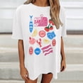 thumbnail image 1 of TrendOFT Womens Oversized Tees Drop Shoulder Crew Neck Short Sleeve Casual Lightweight Daily Tops White XL, 1 of 5