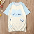 thumbnail image 1 of TrendOFT Womens Raglan Tees Raglan Sleeve Print Crew Neck Casual Lightweight Daily Summer Tops Blue L, 1 of 4