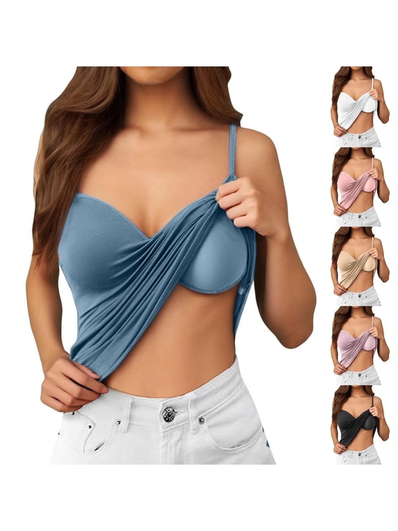 Womens Tank Tops With Built in Bra Adjustable Spaghetti Strap Wireless Cami Tank Cotton Undershirts Solid Basic Yoga Shirts Black XXL