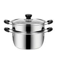 TrendTide 2 Tier Stainless Steel Steam Pot Steaming Cookware Steamer