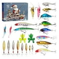 thumbnail image 1 of TrendTide Fishing Lure Advent Calendar 2024 Adult Men Christmas Fishing Tackle Set with Minnow Crankbait VIB Spoons Popper Fishing Gifts for Anglers, 1 of 8