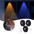 TrendTide Rechargeable RGB Puck Lights With Remote Control 1200mAh