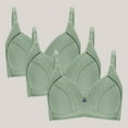 thumbnail image 1 of successthop 3 Pack Plus Size Wireless Bras for Women Full Coverage Push up Cute Bra Lingerie, 1 of 4